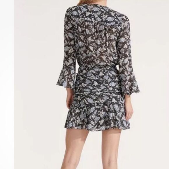 NWT Veronica Beard Sean V-Neck Ruched
Silk Mini Dress size 6-E4 - Picture 3 of 7